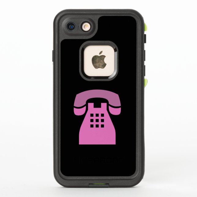 Coque LifeProof Pour iPhone Téléphone rétro rose Iconique sur n'importe quelle (Dos)