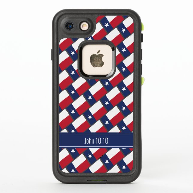 Coque LifeProof Pour iPhone TEXAS DRAPEAU Écriture personnalisée Elégant TEXAN (Dos)
