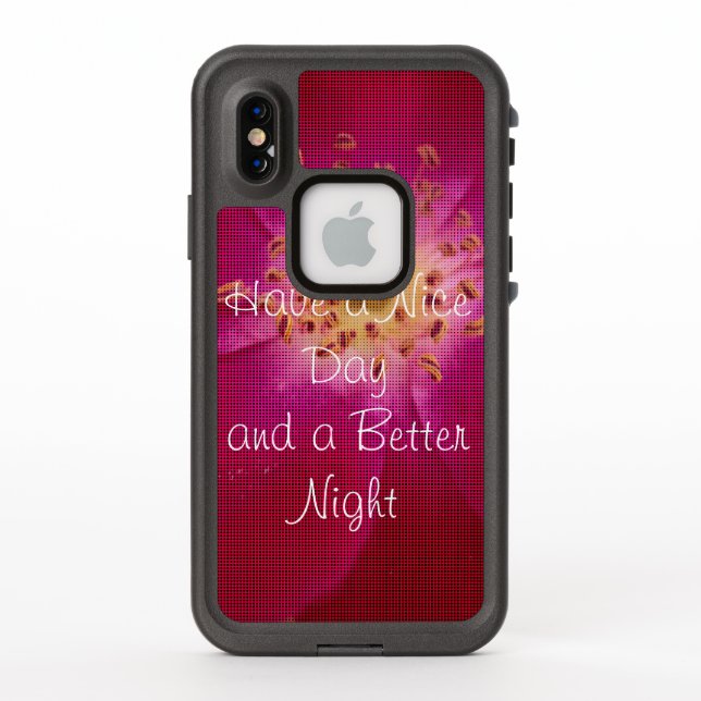 Coque LifeProof Pour iPhone Toujours avoir une bonne attitude de jour (Dos)