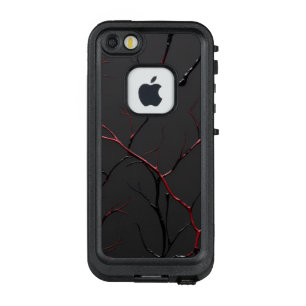 Coque LifeProof FRÄ’ Pour iPhone SE/5/5s Veines noires et rouges