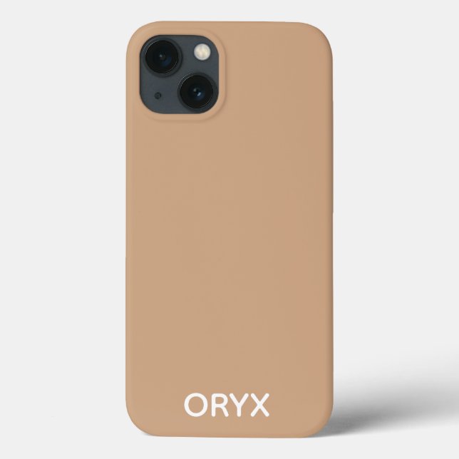 Coque-Mate coque iphone de couleur beige brun Oryx (Verso)