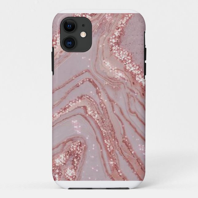 Coque-Mate Tough Rose Gold Marble iPhone 11 Coque (Dos)