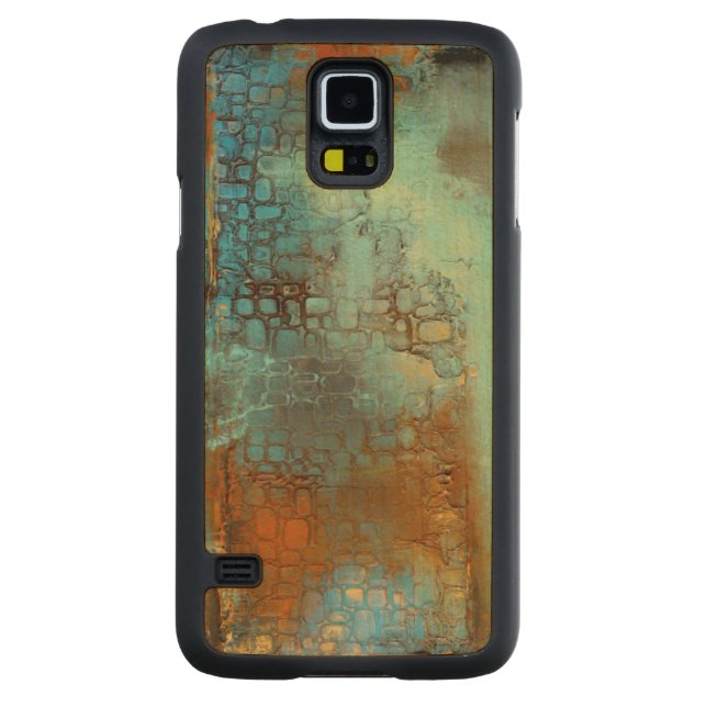 Coque Mince En Érable Galaxy S5 Bleu deja (Dos)