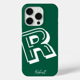 Coque minimal initial vert moderne - coque iphone 