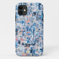 Coque mobile Collage Abstrait bleu