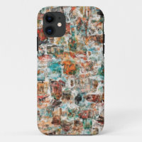 Coque mobile Collage Abstrait urbain