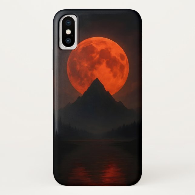 Coque mobile de Crimson Moonrise Mountain (Dos)