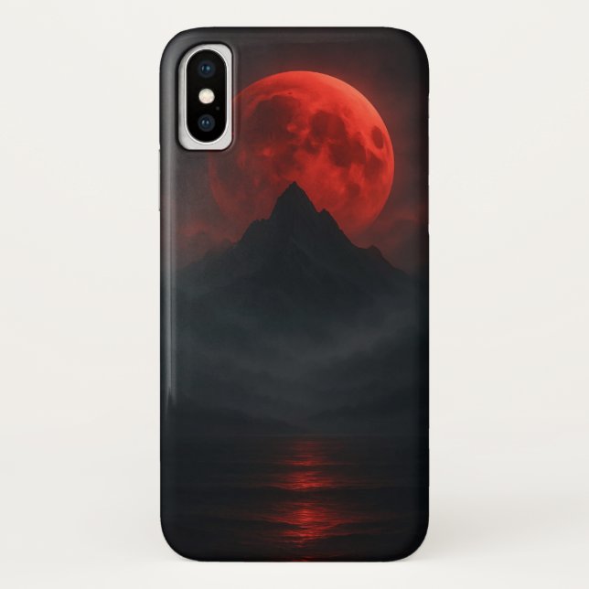 Coque mobile de Crimson Moonrise Mountain (Dos)