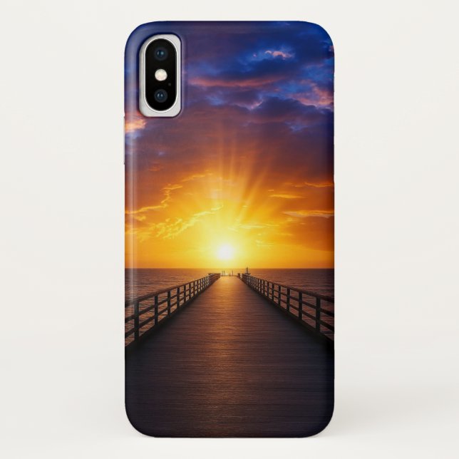 Coque mobile Golden Sunset Pier (Dos)