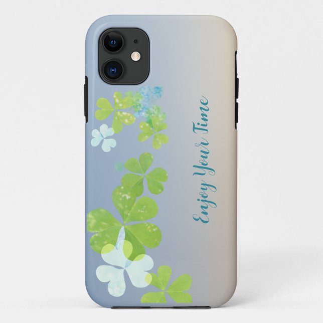 Coque moderne à fleurs vertes (Dos)