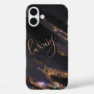 Coque Monogrammé Black Gold moderne - Mate iPhone