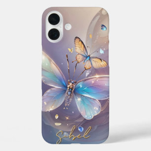 Coque monogramme de papillon dégradé - Mate iPhone