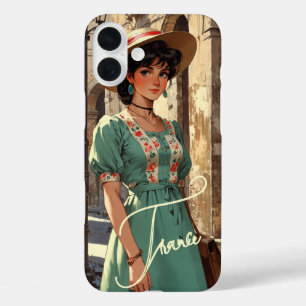 Coque monogramme vintage - Mate iPhone