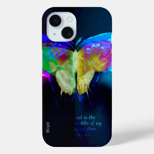 Coque néon papillon (Verso)