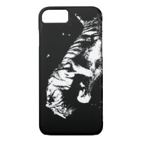Coque noir et blanc Tiger iPhone 7