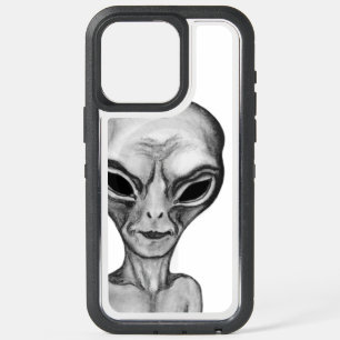 Coque iPhone 15 Pro Max Alien gris, je veux croire