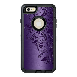 Coque OtterBox iPhone 6 Et 6s Plus Arrière - plan métallique violet profond et dentel