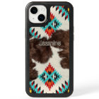Boho Rustic Sud-Ouest Cowhide Aztec motif