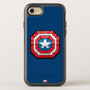 Coque Otterbox Symmetry Pour iPhone 7 Bouclier américain de capitaine à 16 bits
