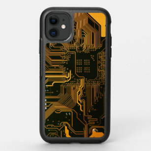 Coque OtterBox Symmetry Pour iPhone 11 Carte cool de circuit informatique Orange