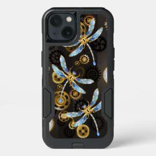 Dragonflies de Steampunk sur arrière - plan rayé b