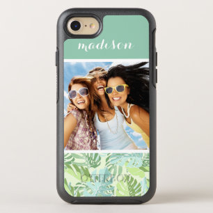 Coque Otterbox Symmetry Pour iPhone 7 Feuilles de palmiers tropicaux   Ajouter votre pho