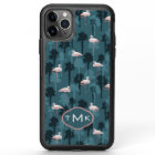 Flamants roses Pastel En Turquoise | Monogramme
