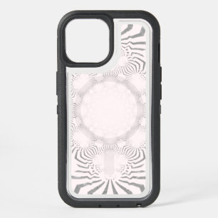 Coque iPhone 15 Joli blanc zèbre doux chevron Design