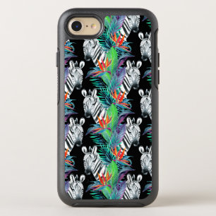 Coque OtterBox Symmetry iPhone 8/7 Motif Zèbre Et Fleurs Exotiques