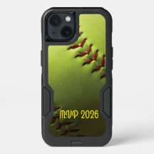 Nom du joueur de softball Boule jaune