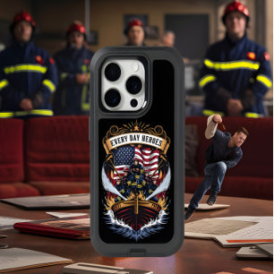 Coque iPhone 15 Pro Pompiers combattant les flammes