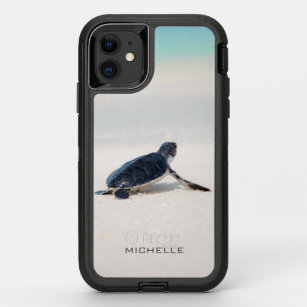 Coque OtterBox Defender Pour iPhone 11 Turtle Beach Voyage Nom personnalisé   Nature