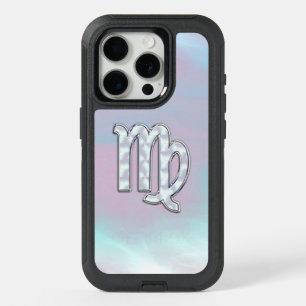 Coque iPhone 15 Pro Virgo Zodiac signe sur Nacre Mère de Perle Comme