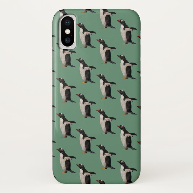 Coque Penguin Frenzy iPhone X (Vert) (Dos)