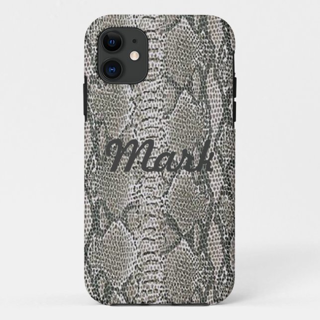 Coque personnalisé Silver Snake Skin iPhone 5 (Dos)