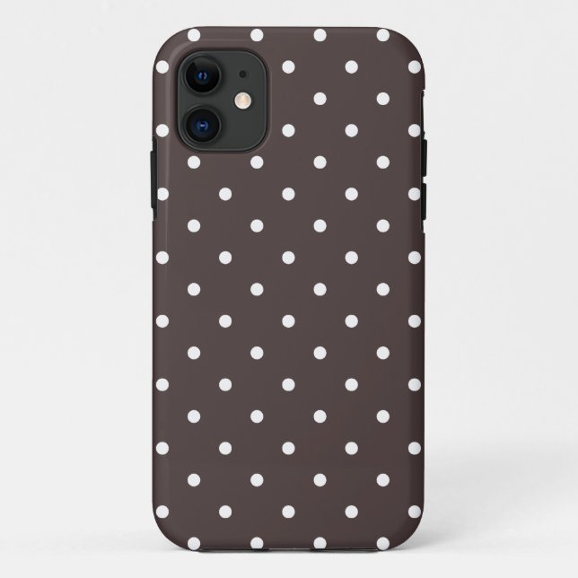 Coque Polka Dot de 50° Brown pour iPhone 5 (Dos)