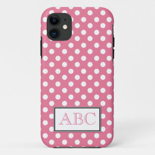 Coque Polka Dot Pink & White iPhone 5