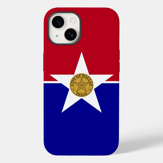 Coque pomme patriotique-Mate 14, Dallas drapeau (Verso)