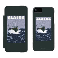 Affiche de Vintage voyage de bateau d'AlaskaCrab