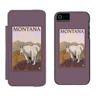 Coque-portefeuille iPhone 5 Incipio Watson™ Affiche de Vintage voyage de chèvre de
