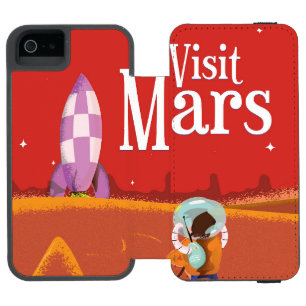 Coque-portefeuille iPhone 5 Incipio Watson™ affiche de voyage vintage Mars Voyage
