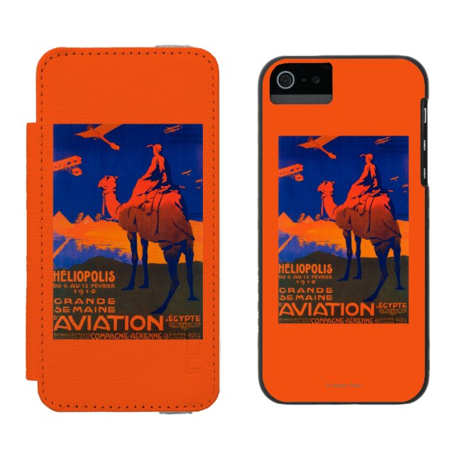 Coque Portefeuille Incipio Pour iPhone Affiche promotionnelle de ligne aérienne française (Côté par côté)