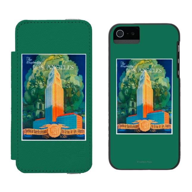 Coque Portefeuille Incipio Pour iPhone Affiche promotionnelle de Los Angeles (Côté par côté)