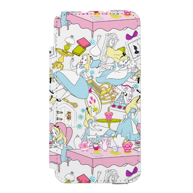 Coque Portefeuille Incipio Pour iPhone Alice au pays des merveilles| Motif surdimensionné (Folio Devant)