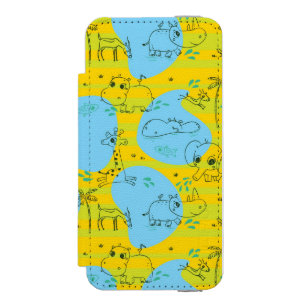 Coque-portefeuille iPhone 5 Incipio Watson™ Animaux jouant l'arrière - plan de motif de béb