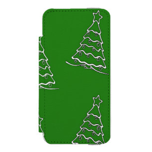 Coque-portefeuille iPhone 5 Incipio Watson™ Arbre de Noël en vert
