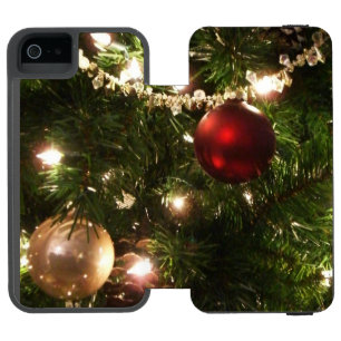 Coque-portefeuille iPhone 5 Incipio Watson™ Arbre de Noël I Vacances Plutôt vert et rouge