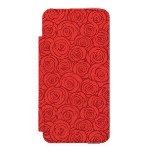 Coque-portefeuille iPhone 5 Incipio Watson™ Arrière - plan abstrait de roses rouges