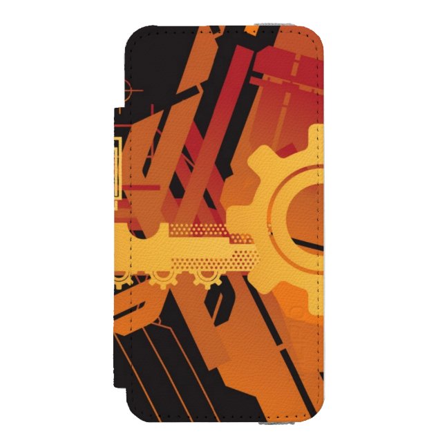 Coque Portefeuille Incipio Pour iPhone Arrière - plan tramé technique (Folio Devant)