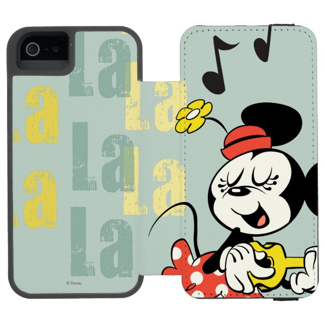 Coque Portefeuille Incipio Pour iPhone Aucun service | Chanter Minnie (Folio Ouvert)